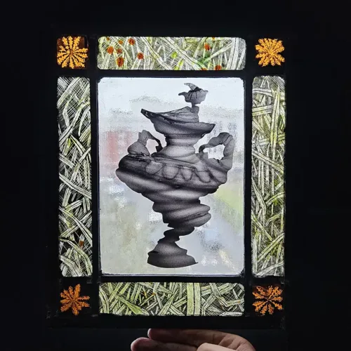 10. The Great Lawn Amphora - stained glass panel copy