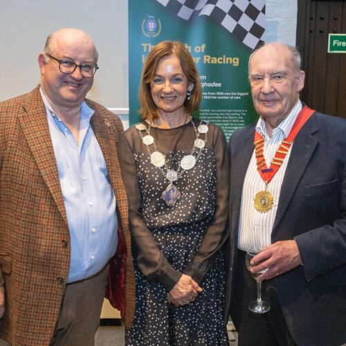 Paul Robinson, UAC Archivist, Mayor of Ards and North Down, Donald Grieve, UAC President (L-R)