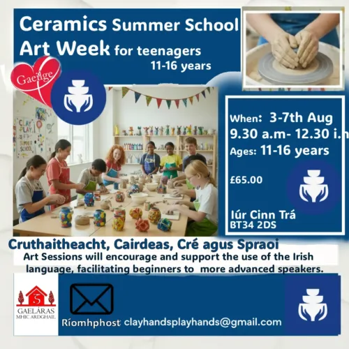 english promo flyer for cermaics art school copy